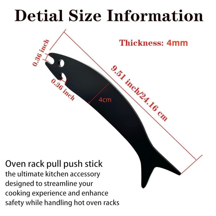 Acrylic Fish Shaped Oven Push Pull Rack Baking Push Pull Tool(White) - Image 4