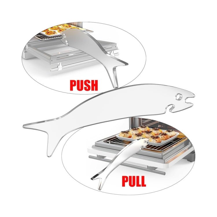 Acrylic Fish Shaped Oven Push Pull Rack Baking Push Pull Tool(White) - Image 5