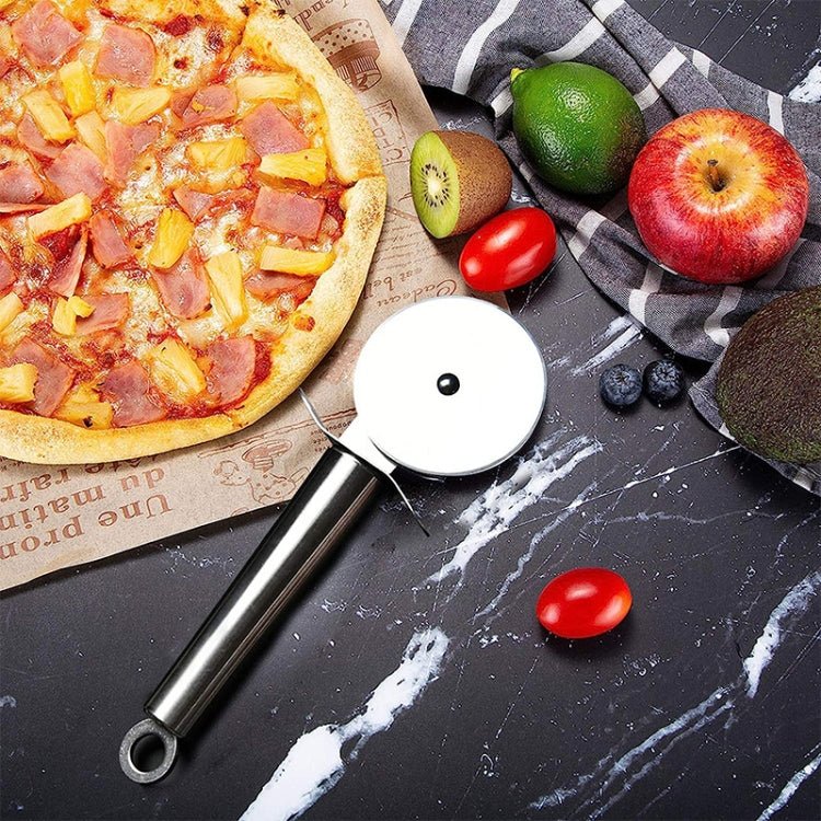 Stainless Steel Round Pizza Cutter Knife(Silver) - Image 6