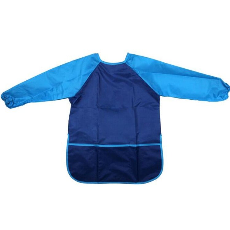 Long Sleeve Apron Drawing Painting Waterproof Smock Children Craft Art Waterproof Clothes, Size:S(Blue)