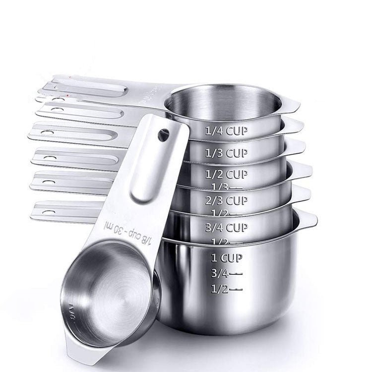 7 in 1 304 Stainless Steel Measuring Cup Set Baking Tools