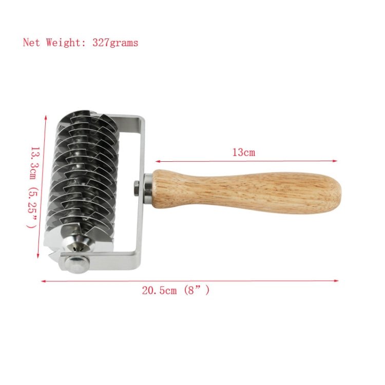 Baking Tool Stainless Steel Wooden Handle Pizza Roller Cutter Dessert Hob Pizza Net Knife - Image 5