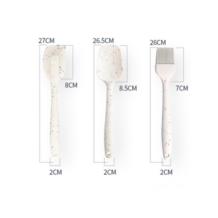 3 in 1 Kitchen Pancake DIY Baking Tools Set Color Grain Barbecue Brush + Butter Spatula + Spatula Set - Image 4