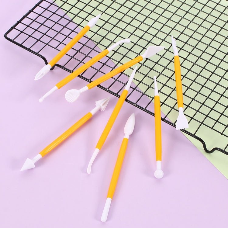 2 Sets Carving Pen Cake Fondant Carving Knife Making Cutting Tool 01071 Yellow (OPP Bag Packaging) - Image 2