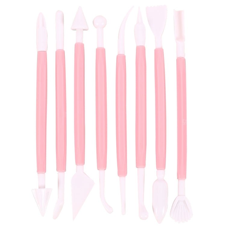 2 Sets Carving Pen Cake Fondant Carving Knife Making Cutting Tool 02030 Pink (OPP Bag Packaging) - Image 2
