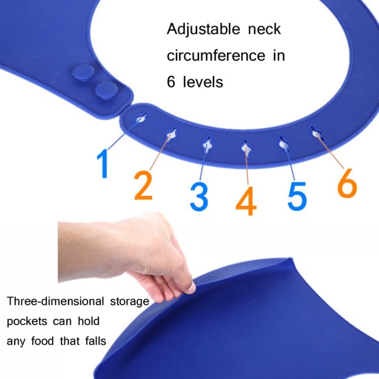 Yanxiang Elderly Eat Silicone Waterproof Bib Adult Widened Disposable Saliva Pocket(Blue) - Image 3