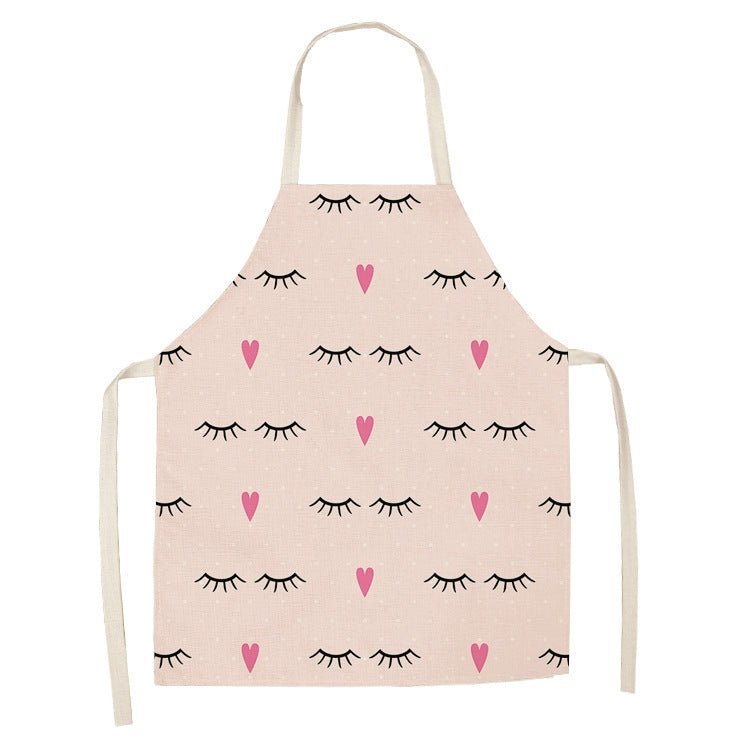 2 PCS Kitchen Linen Heart-Shaped Letters Fashion Sleeveless Apron, Specification: 45x56 cm(MeI6037)