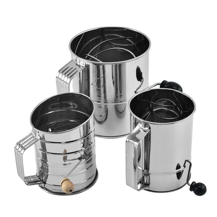 Hand-crank Oblique Flour Sieve Kitchen Baking Tools, Specification: Style One - Image 2