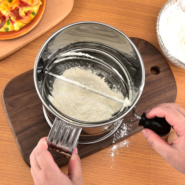 Hand-crank Oblique Flour Sieve Kitchen Baking Tools, Specification: Style Three - Image 5