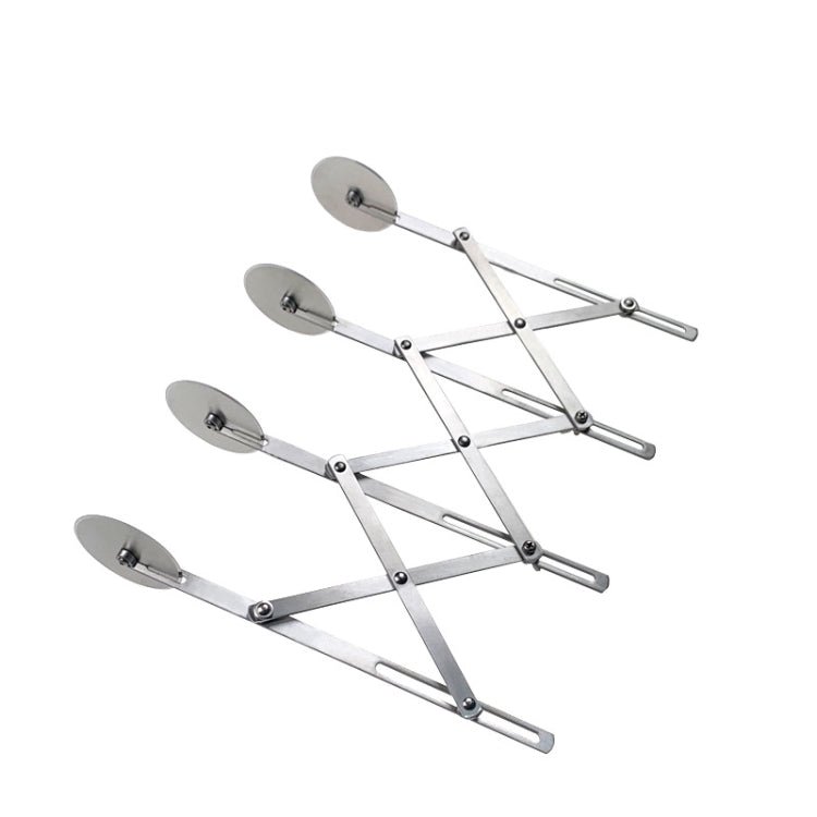 Stainless Steel Retractable Multipurpose Pizza Knife, Style: 4 Wheels