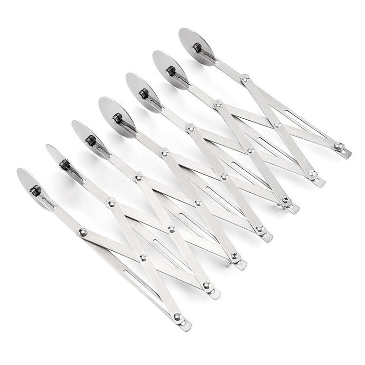 Stainless Steel Retractable Multipurpose Pizza Knife, Style: 7 Wheels