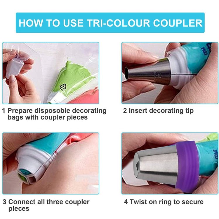 128PCS/Set Stainless Steel Laminating Nozzle Set Cake DIY Laminating Nozzle Set Baking Tools - Image 5