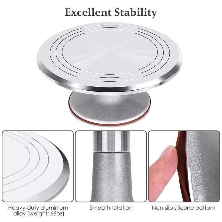 6 In 1 Aluminum Alloy Cake Turntable Piping Tip Set DIY Baking Tools - Image 4