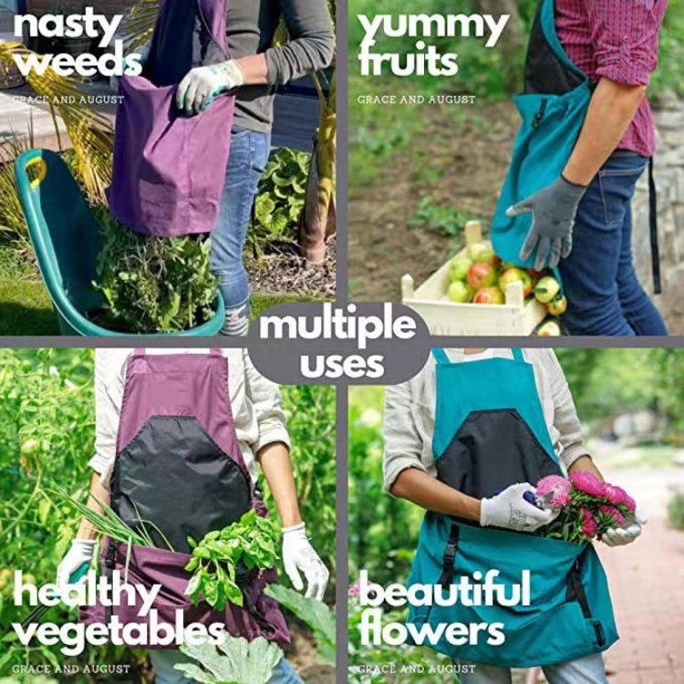 Oxford Fabric Picking Fruit And Vegetable Backpack Tool Apron(Purple) - Image 8