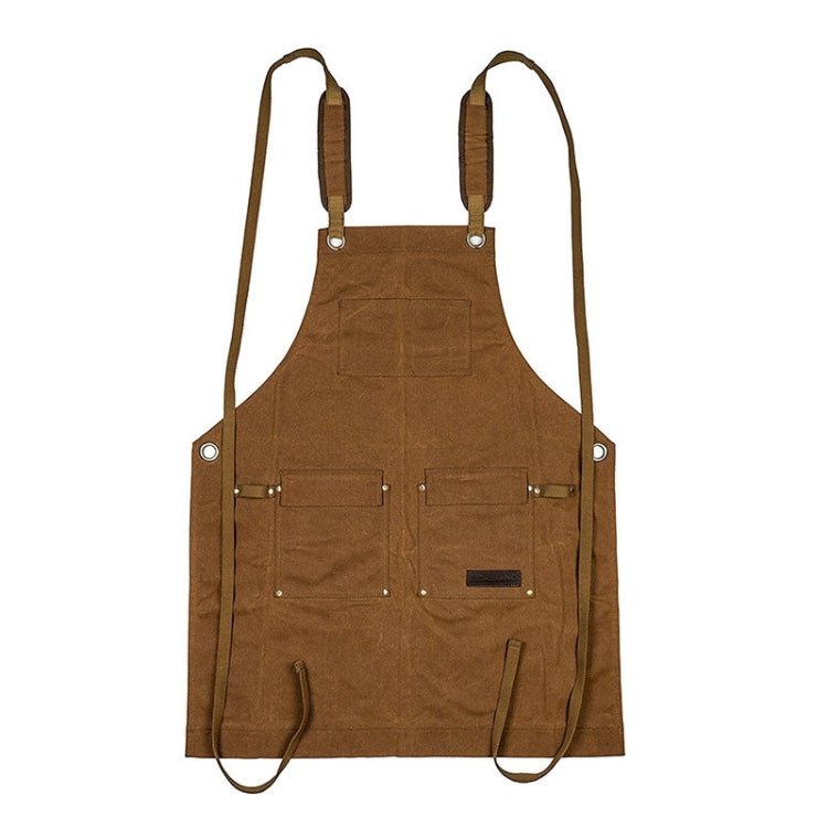 Heavy Canvas Carpentry Electrician Garden Workwear Apron(Army Green) - Image 2