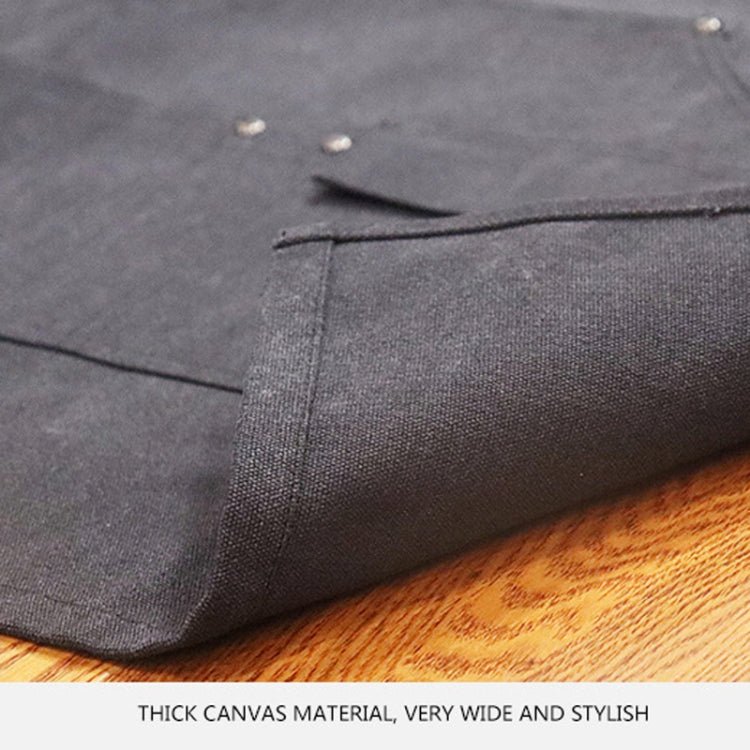 Carpentry Electrician Garden Heavy Canvas Workwear Apron, Color: Belt Black Gray - Image 6