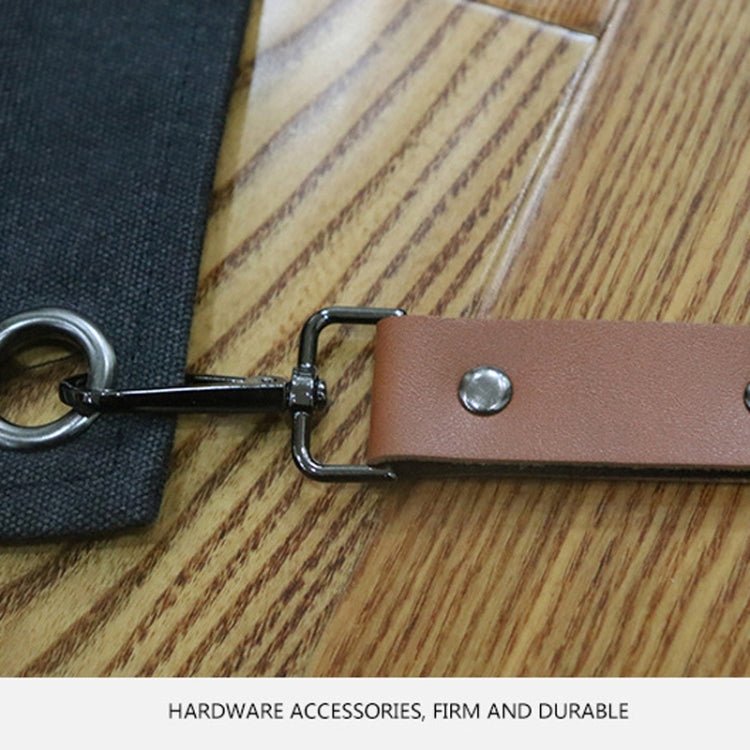 Carpentry Electrician Garden Heavy Canvas Workwear Apron, Color: Belt Black Gray - Image 7