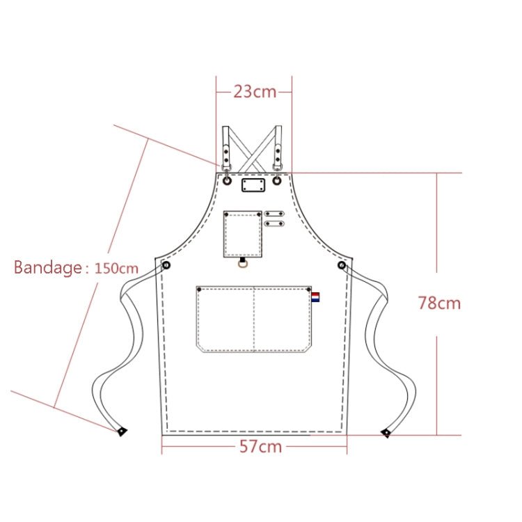 Floral Milk Tea Baking Workwear Apron(Black) - Image 3