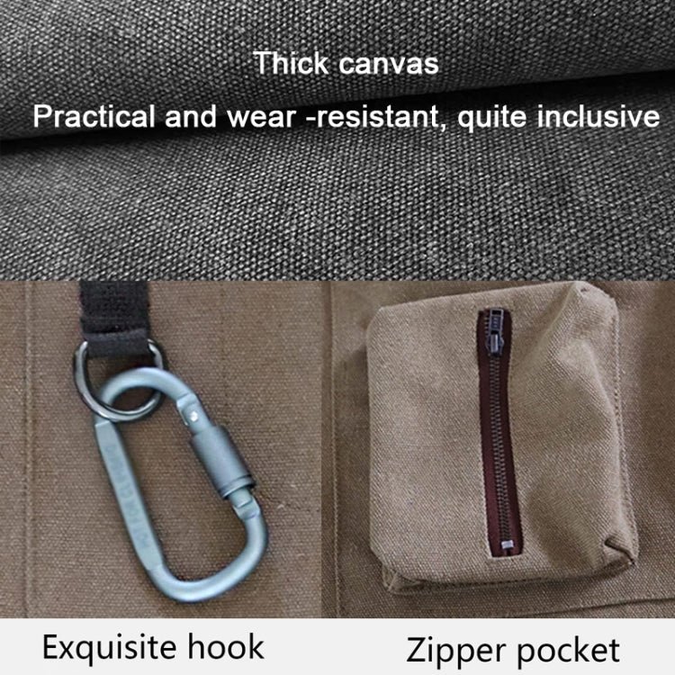 Canvas Electric Craftsmen Multi Pocket Tool Apron(Army Green) - Image 6