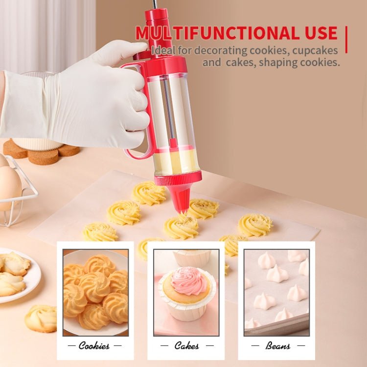 Cookie Biscuit Mold Decorator Set Baking Decoration Nozzle Tools(Red) - Image 7