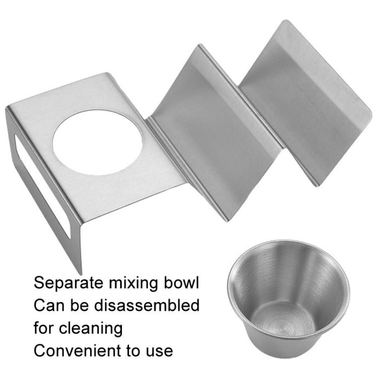 2 Grids Stainless Steel Taco Pancake Rack Tower W-Shaped Pancake Rack With Cup - Image 5