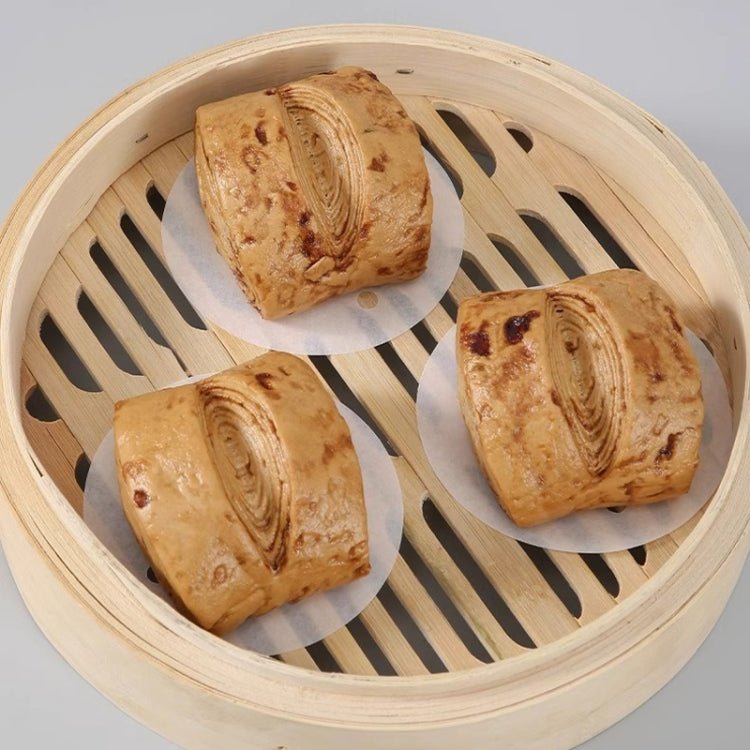 100pcs Food Grade Disposable Round Non-stick Steamer Paper Perforated Buns Steamer Pads, Size: 7.6cm - Image 7