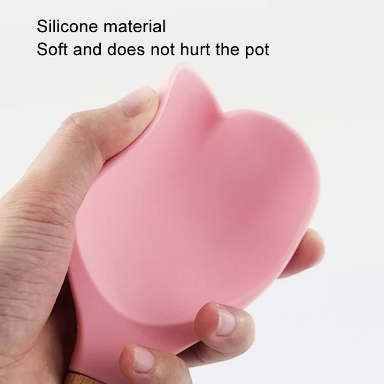 High Temperature Resistant Nonstick Heart Shaped Silicone Spatula Spoon Kitchen Baking Tools(Purple) - Image 6