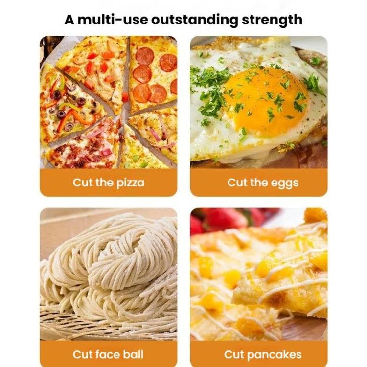 Axe Stainless Steel Pizza Cutter Baking Pizza Roller Knife Round Pie Cutter(Black) - Image 9