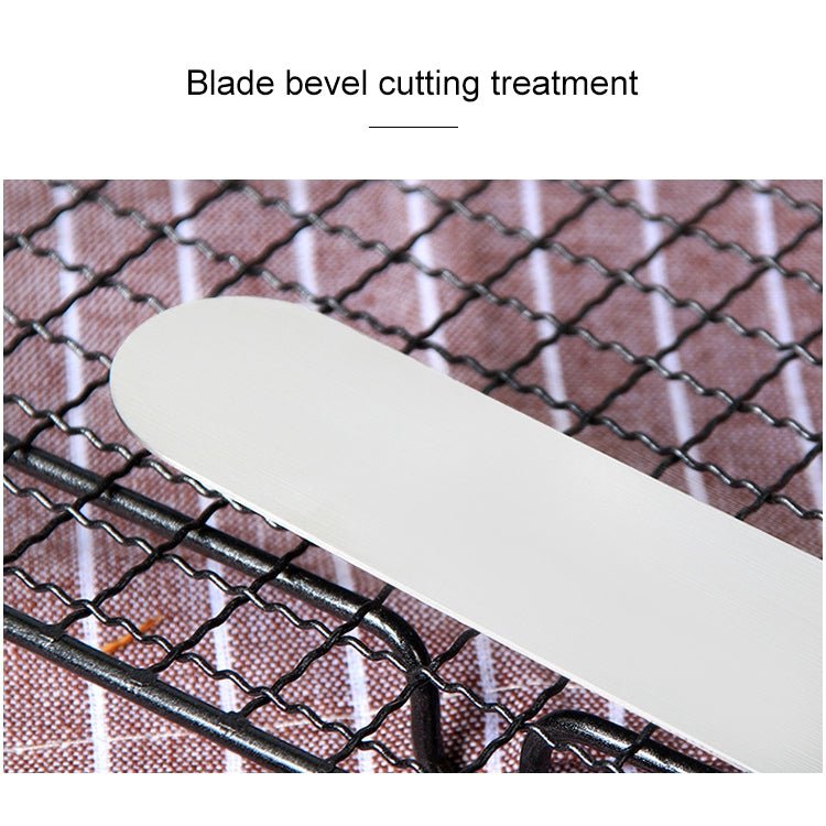 Stainless Steel Cream Spatula Stainless Steel Bell Knife Cake Spatula Baking Scraper Baking Tools(6-Inch Curved Knife) - Image 5