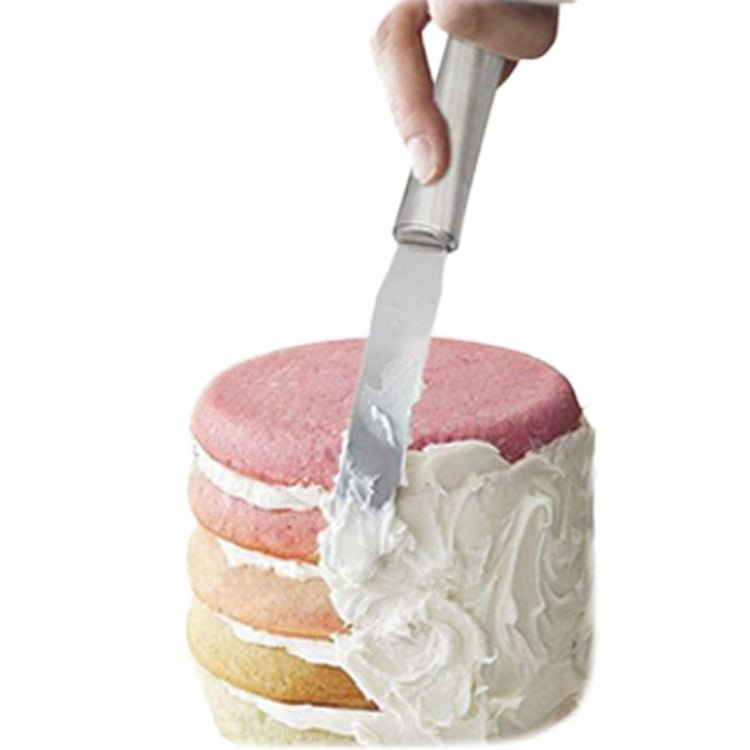Stainless Steel Cream Spatula Stainless Steel Bell Knife Cake Spatula Baking Scraper Baking Tools(6-Inch Curved Knife) - Image 8