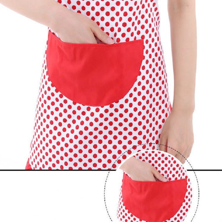 Home Kitchen Cooking Simple Bow Lace Apron(Red) - Image 4